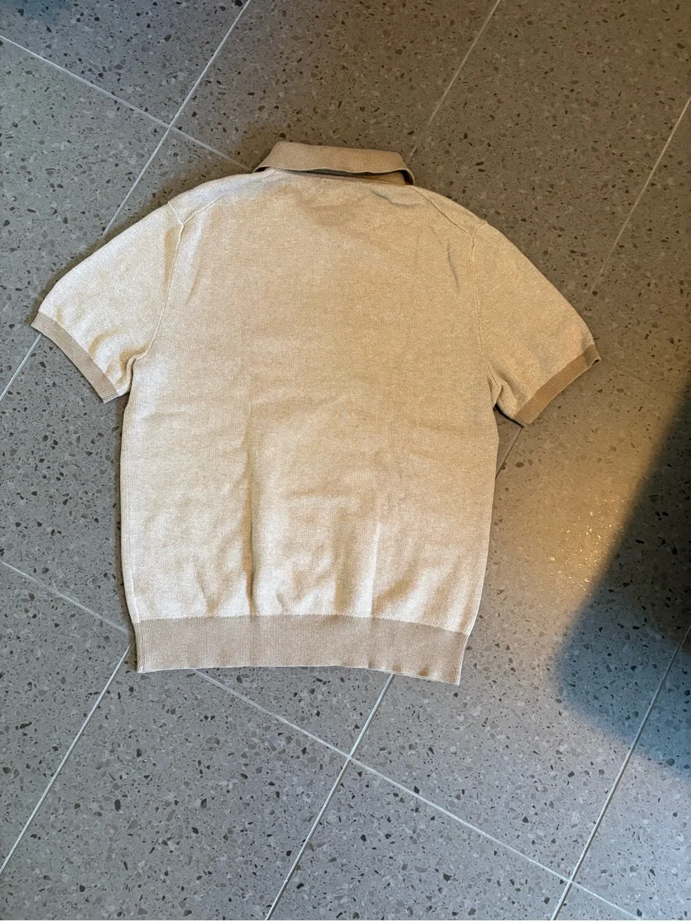 J. Crew Tan Beige Short-Sleeve Polo